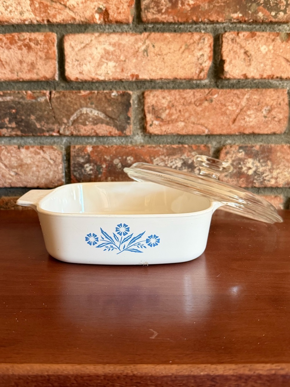 Vintage- Corning Ware Blue Cornflower Covered Casserole Dish